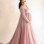Buy Onion Pink Maternity Gown With Lace Top
